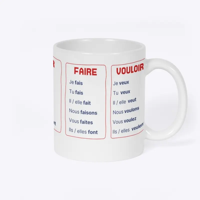 Mug - verbes irréguliers en français